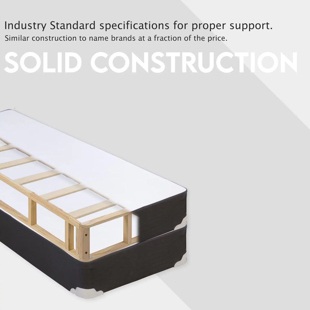 Continental Sleep, 8" Split wood Box Spring/Foundation for Mattress, Queen