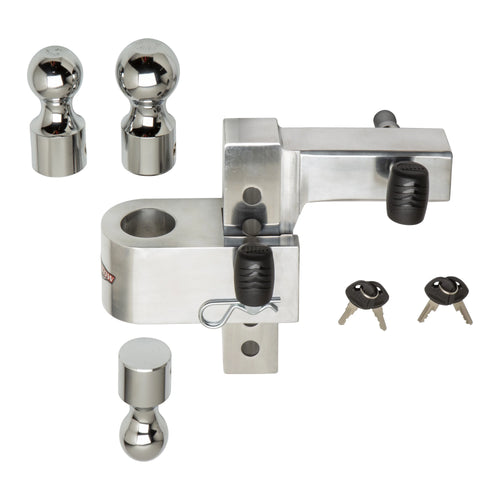 Aluma-Tow - 6" Drop Adjustable Interchangeable Hitch System by Uriah Products - UT623410 - 3 Hitch Balls - Locking Pins - 12,000 lb. GTWR