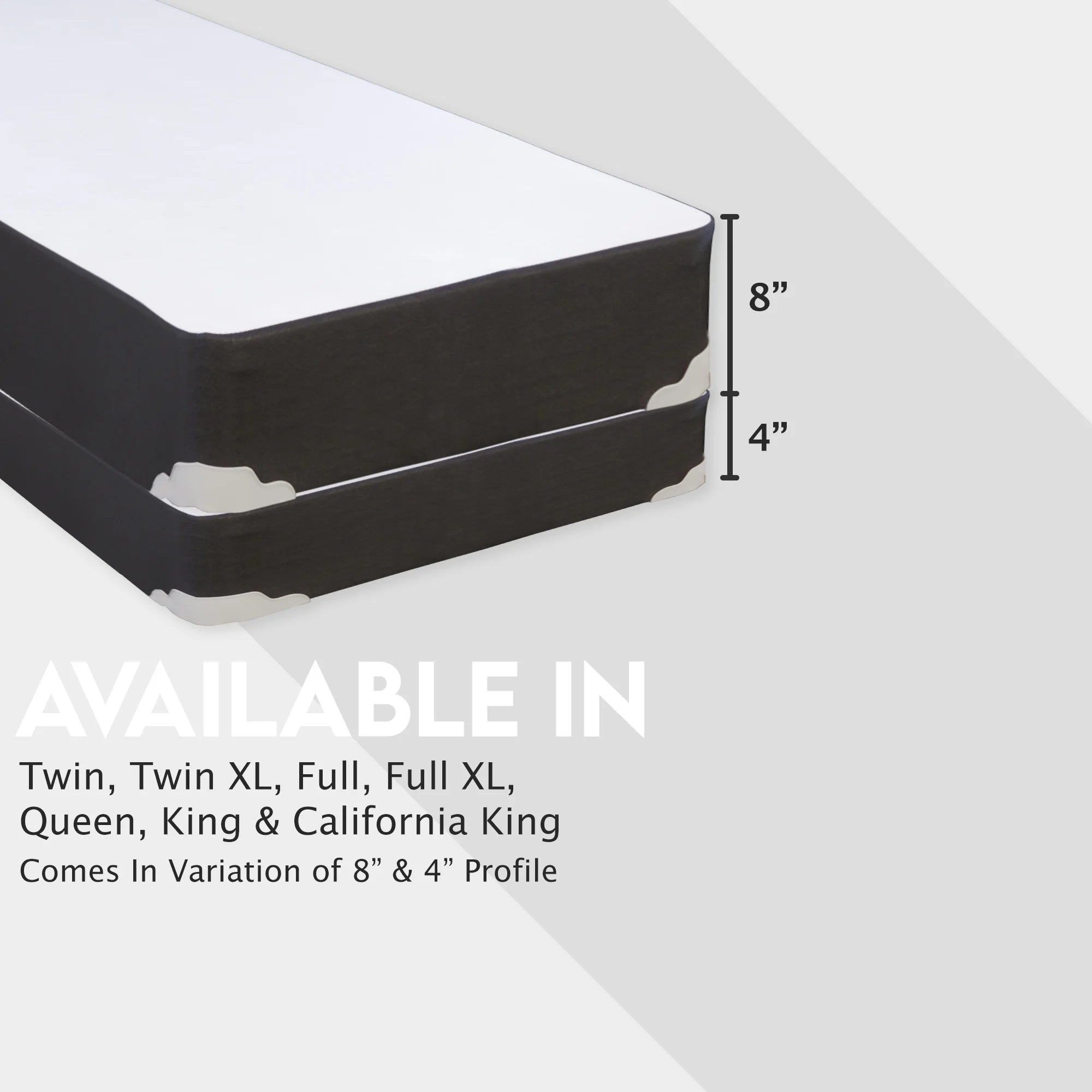 Continental Sleep, 8" Split wood Box Spring/Foundation for Mattress, Queen