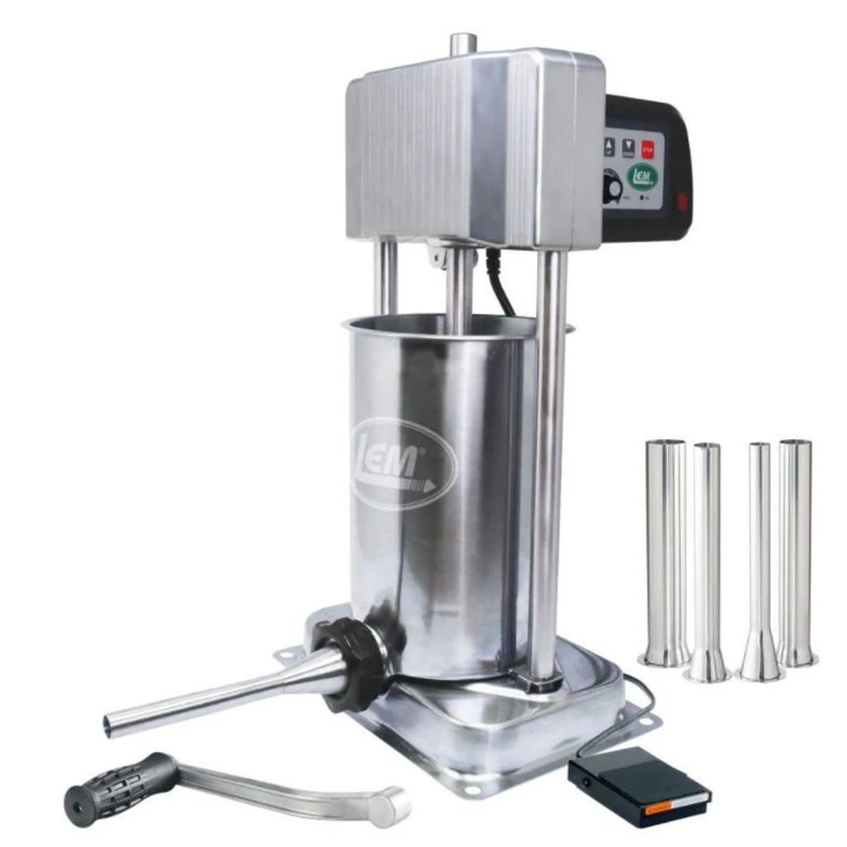 LEM BigBite 10 lb. Vertical Motorized Stainless Steel Sausage Stuffer