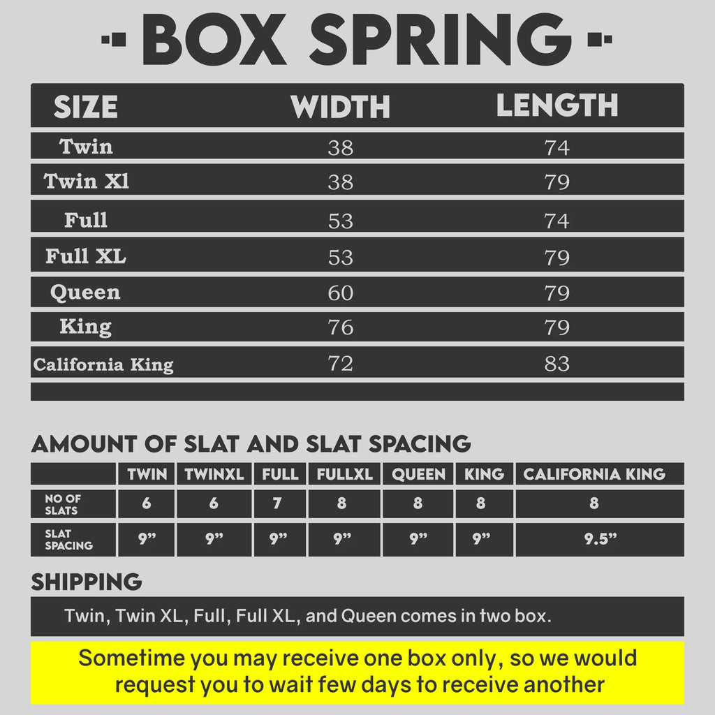 Continental Sleep, 8" Split wood Box Spring/Foundation for Mattress, Queen